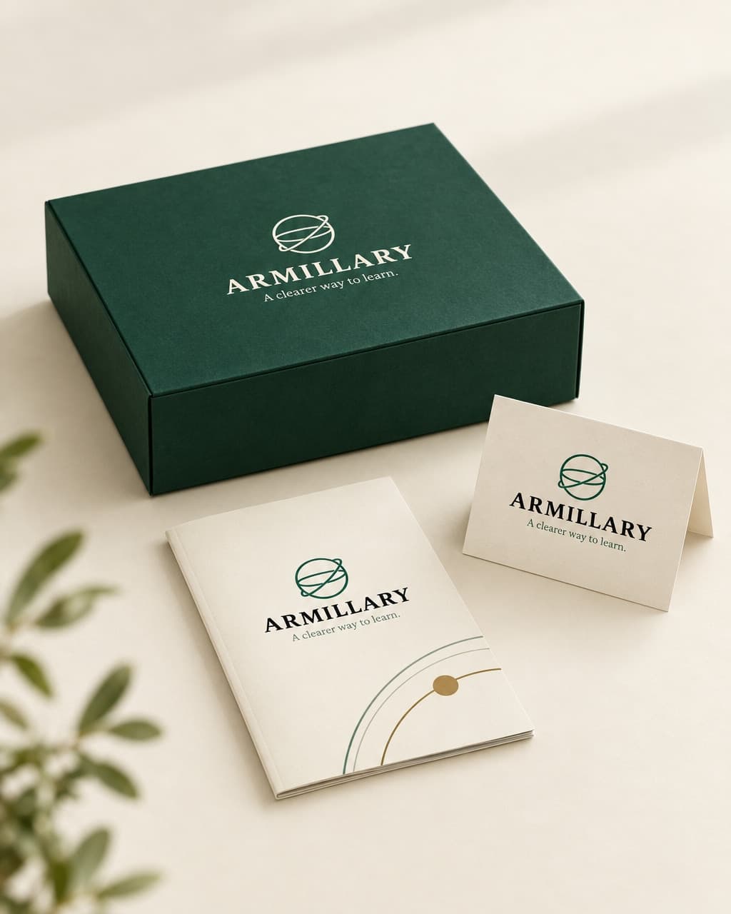 AI Armillary Course-Kit Box Packaging generated with BrandGen