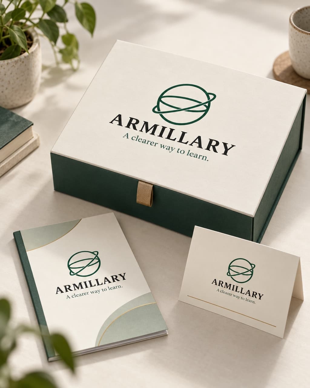 AI Armillary Course-Kit Box, Sunburst Variant generated with BrandGen