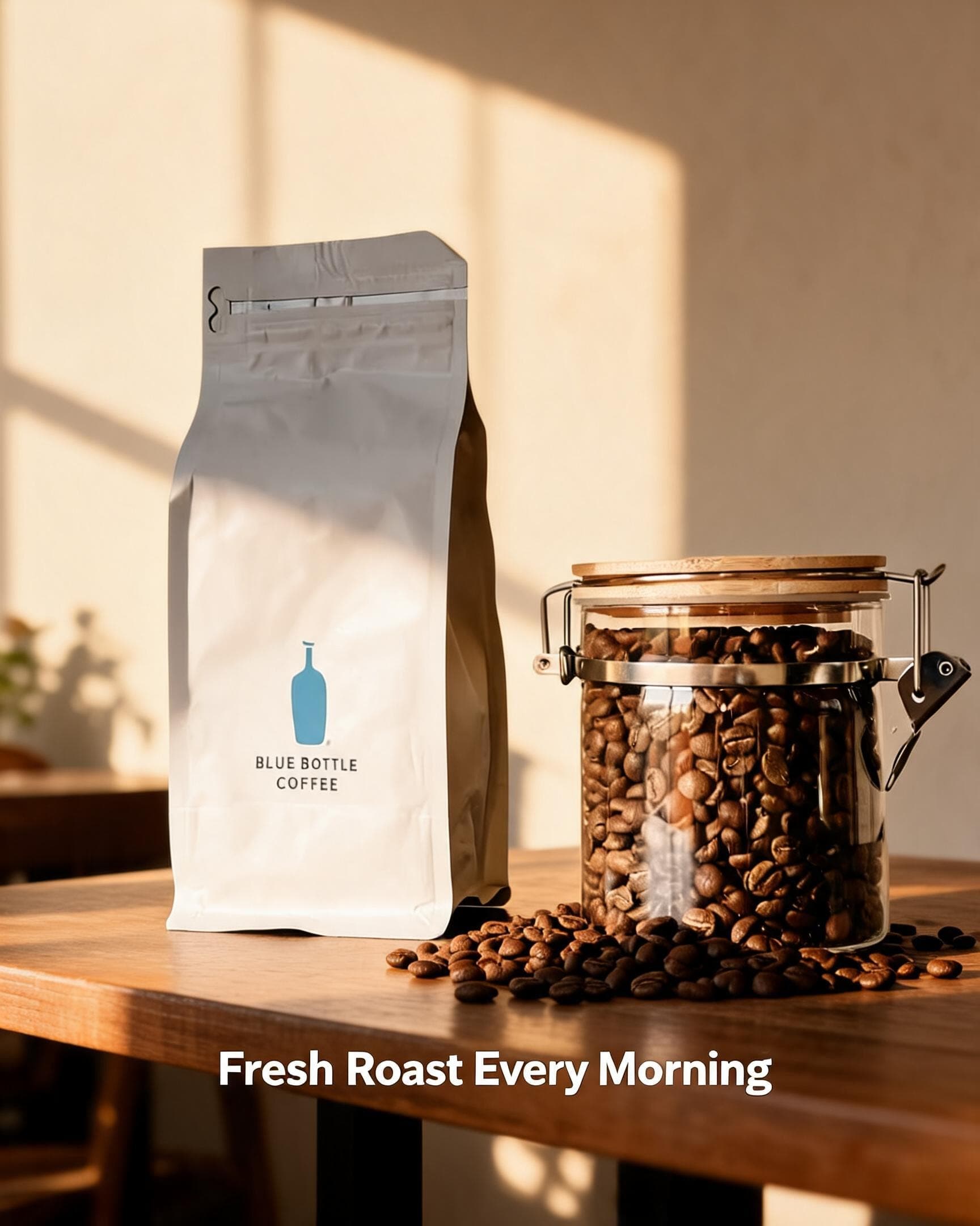 AI Cafe Poster, Fresh Roast Every Morning generated with BrandGen