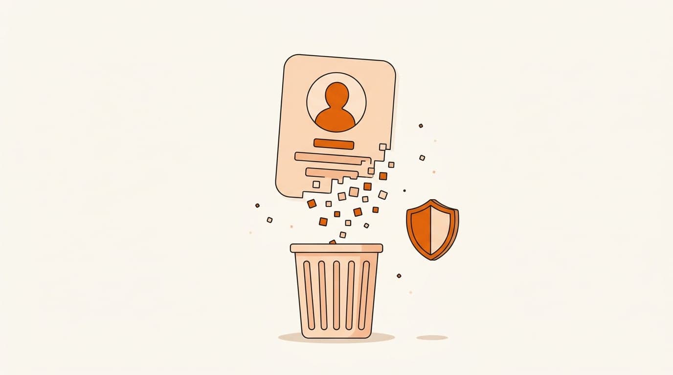 AI BrandGen Help Illustration: Delete Your Account and Data generated with BrandGen