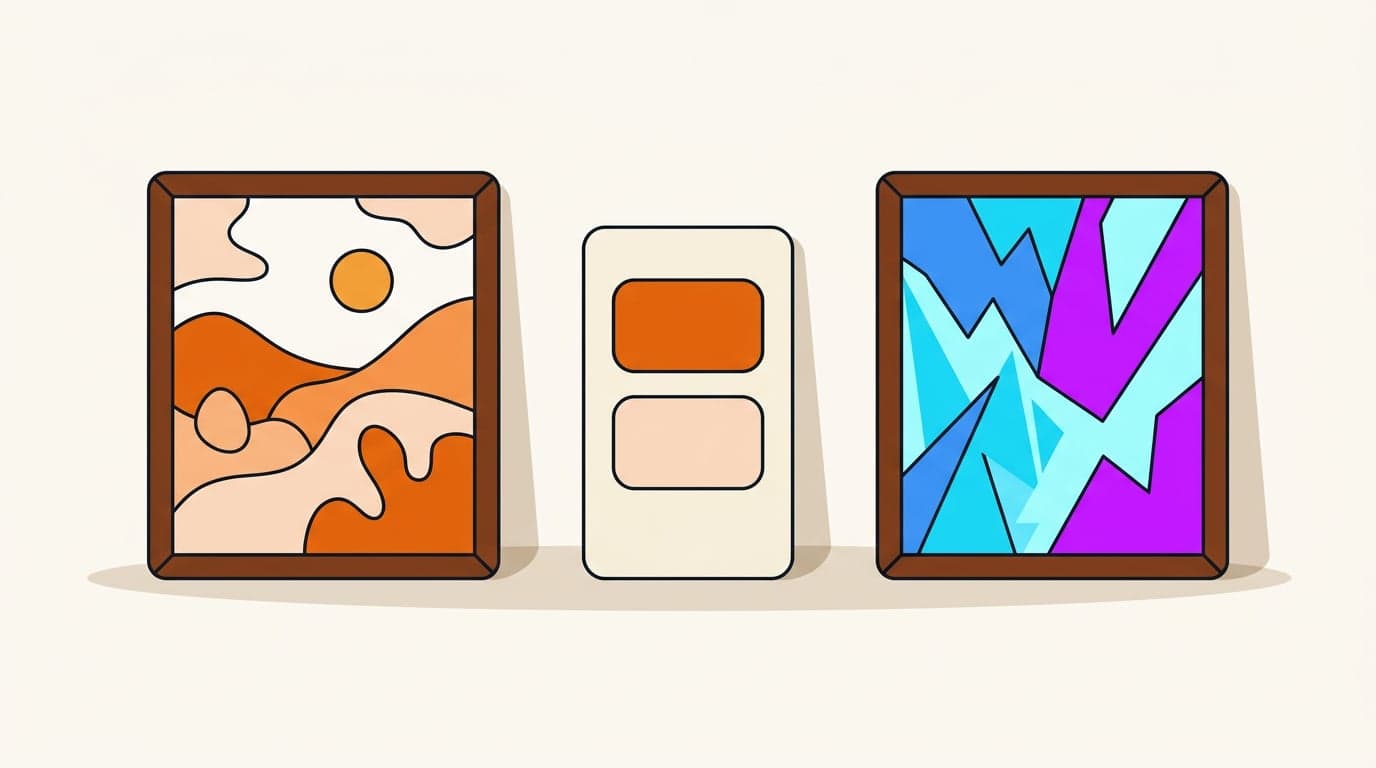 AI BrandGen Help Illustration: Off-Brand Palette Check generated with BrandGen