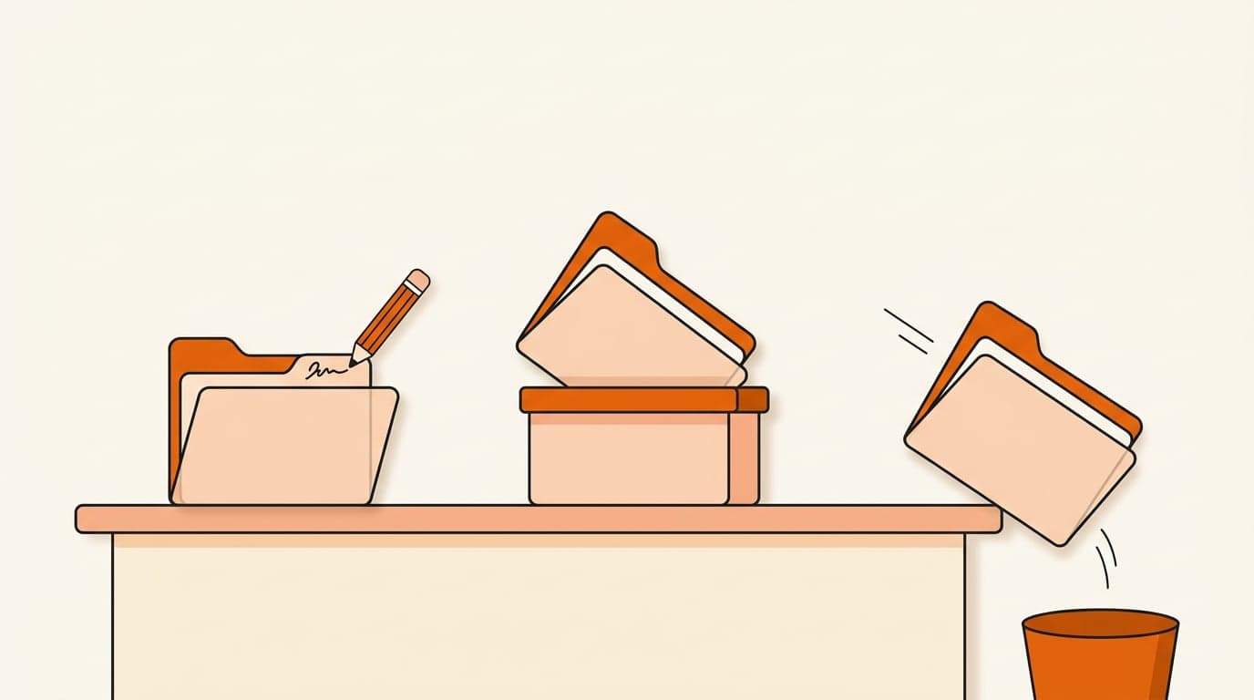 AI BrandGen Help Illustration: Rename, Archive or Delete a Project generated with BrandGen