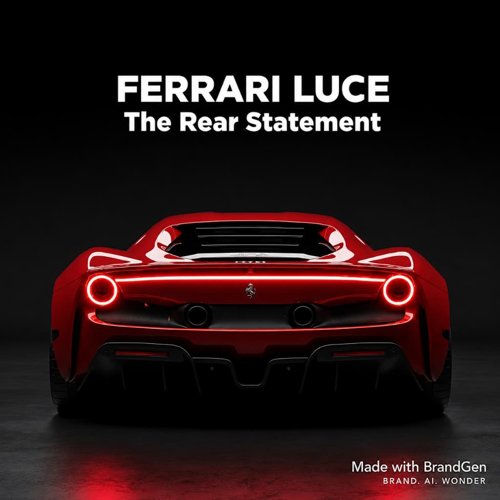 AI Ferrari Luce Rear View Campaign generated with BrandGen