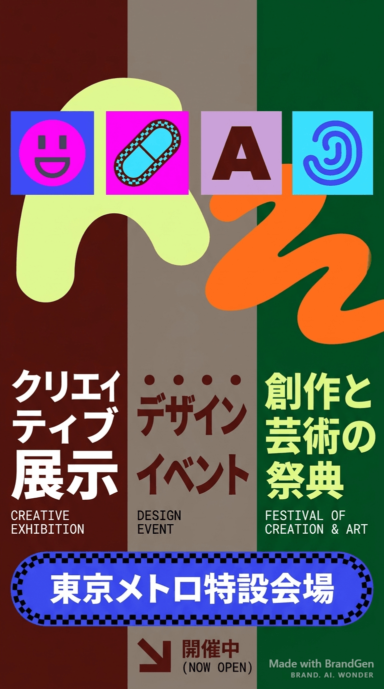 AI Figma-Style Tokyo Metro Poster generated with BrandGen