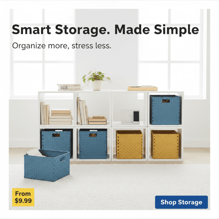 AI IKEA-Style Smart Storage Ad generated with BrandGen