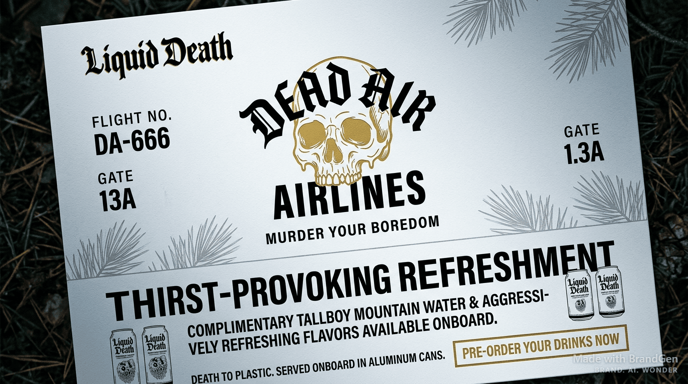 AI Gothic Airline Boarding Pass generated with BrandGen