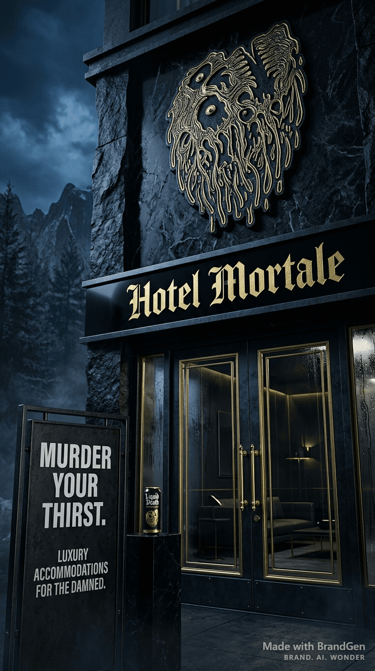 AI Gothic Luxury Hotel Brand Visual generated with BrandGen
