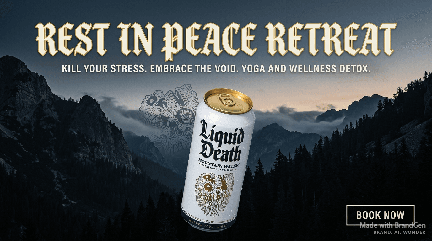 AI Gothic Yoga Retreat Poster generated with BrandGen