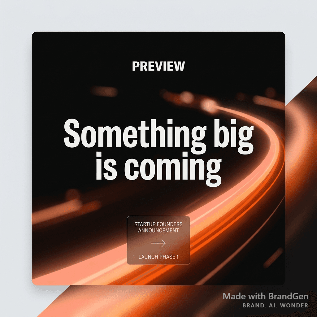 AI Startup Launch Social Post generated with BrandGen