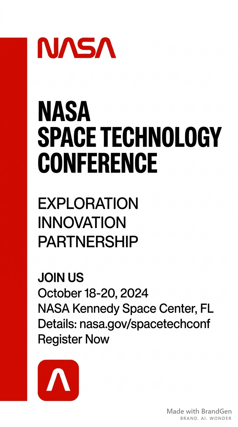 AI NASA-Style Conference Invitation generated with BrandGen