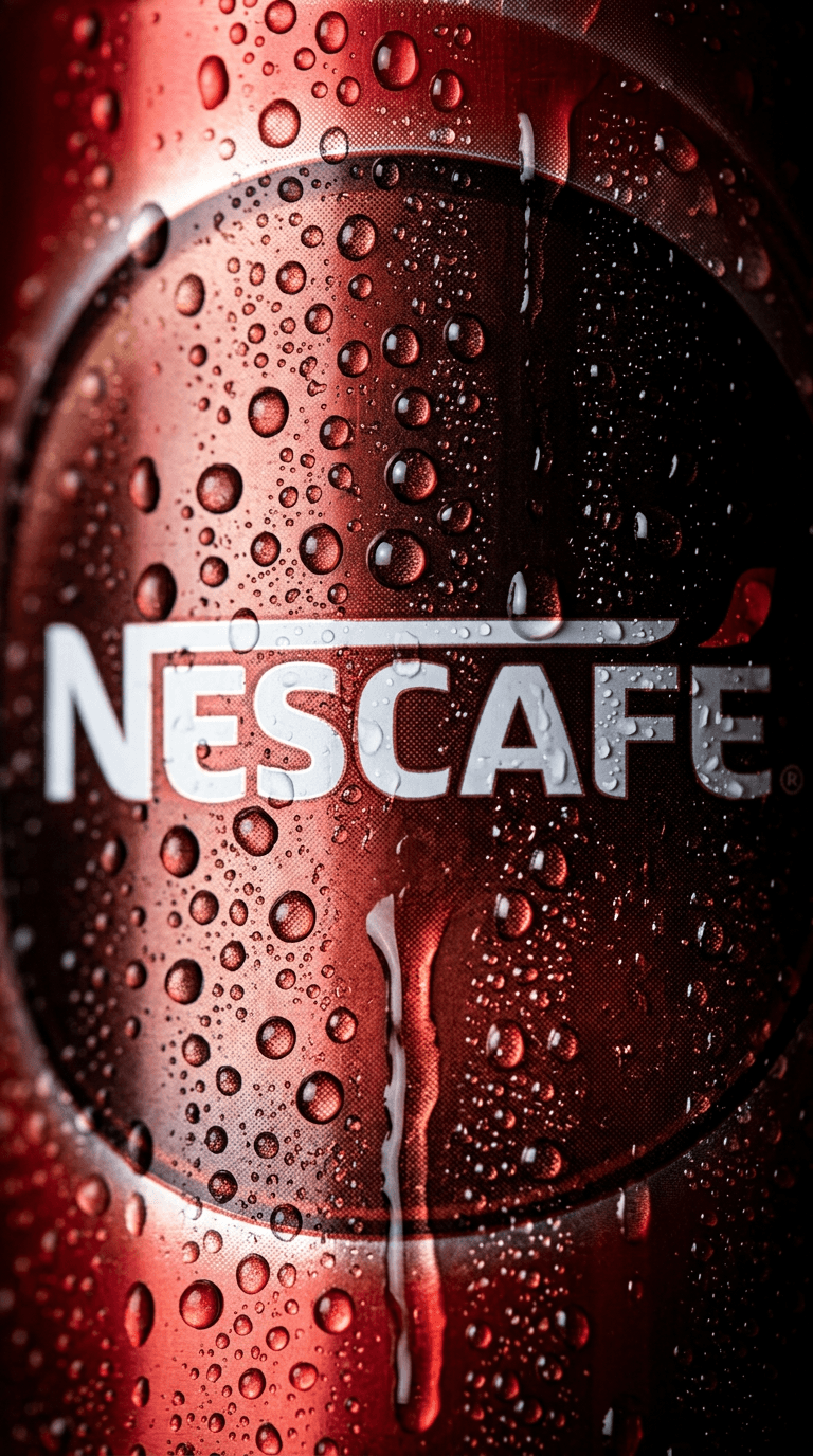 AI Nescafe Can Condensation Macro generated with BrandGen