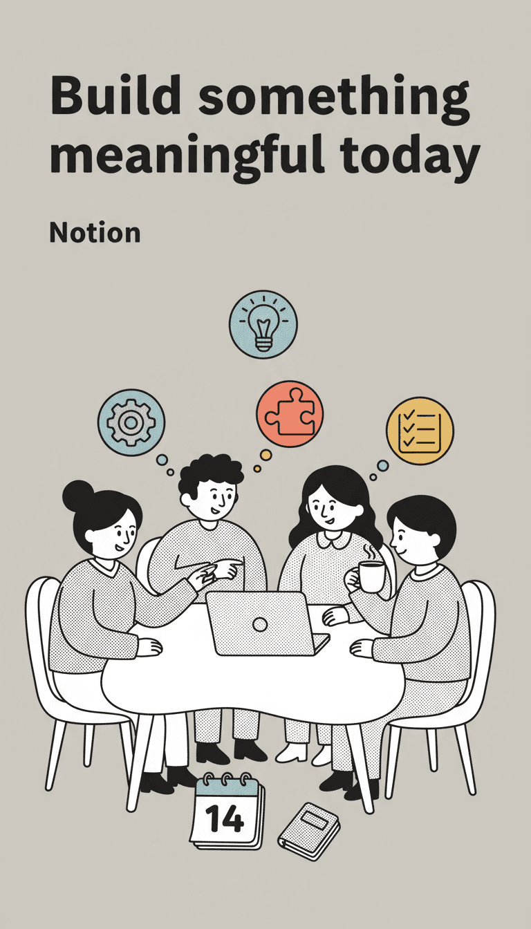 AI Notion-Style Workspace Poster generated with BrandGen