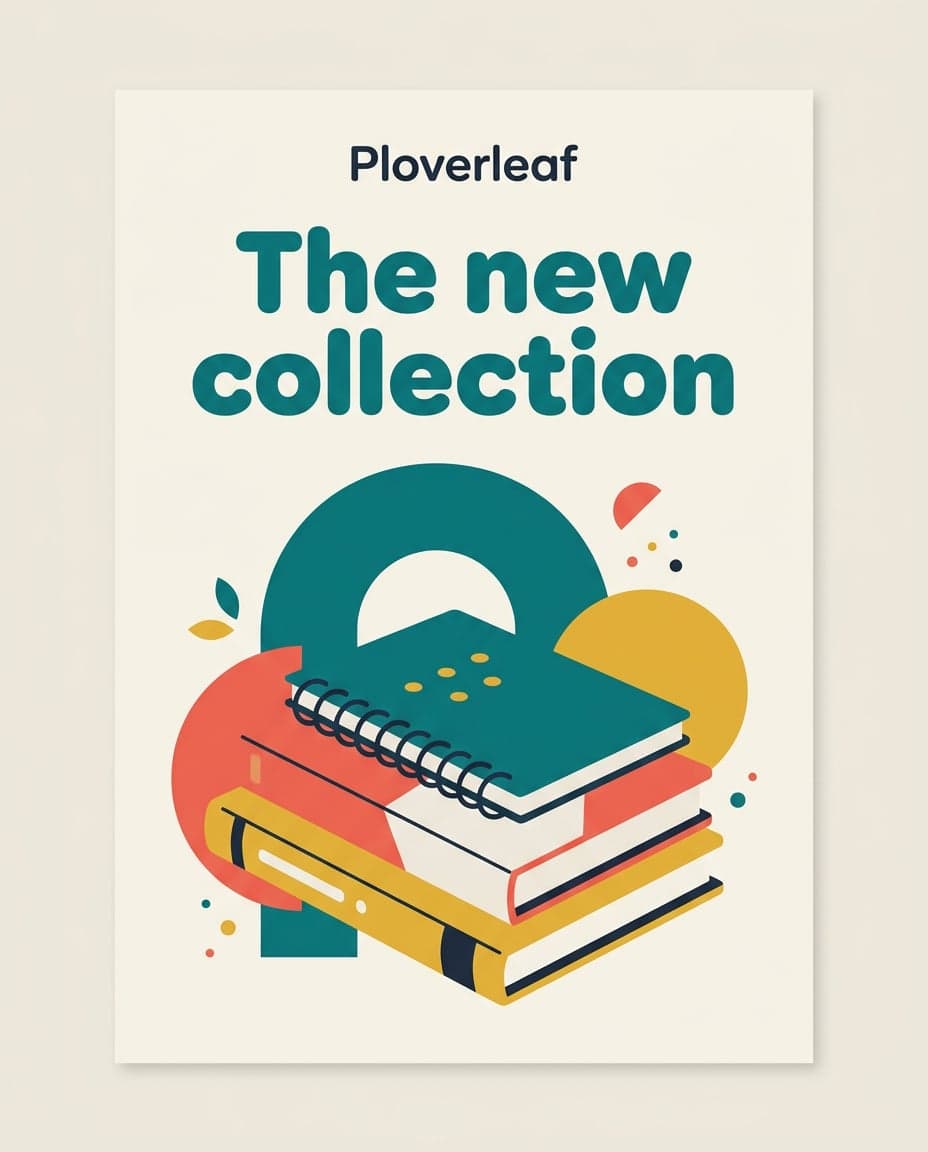 AI Ploverleaf New Notebook Collection Flat Poster generated with BrandGen