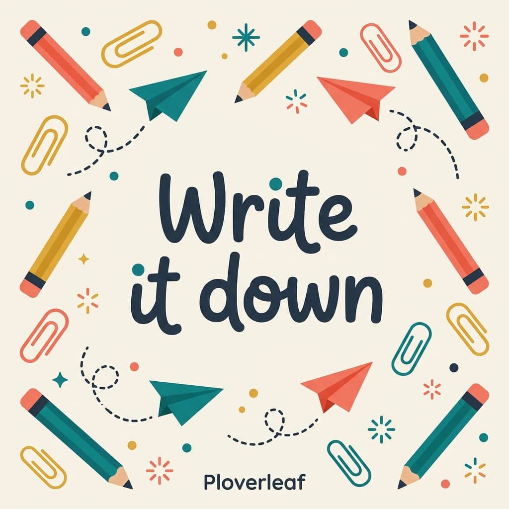 AI Ploverleaf Write It Down Stationery Social Graphic generated with BrandGen