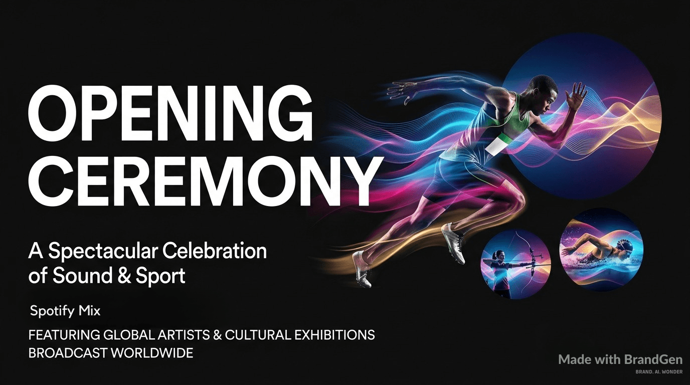 AI Spotify-Inspired Event Poster generated with BrandGen