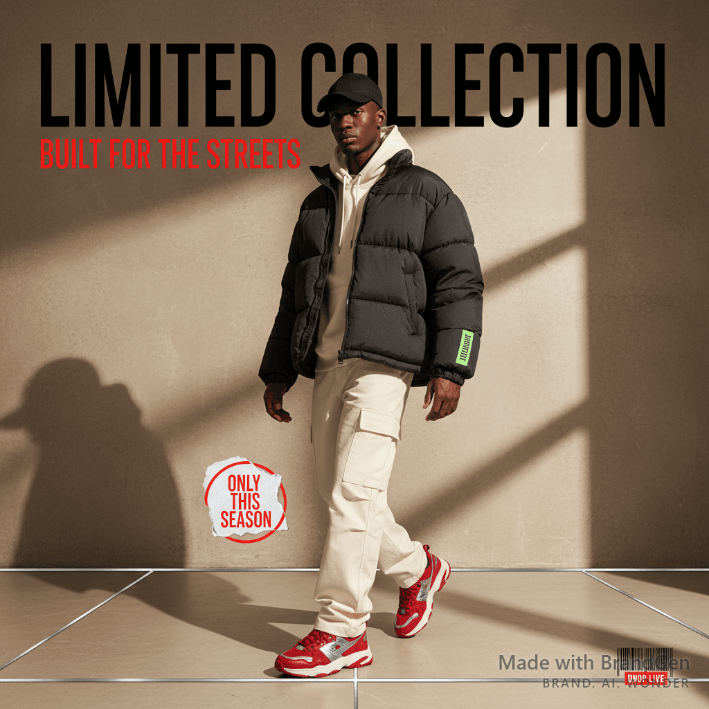 AI Streetwear Limited Drop Post generated with BrandGen