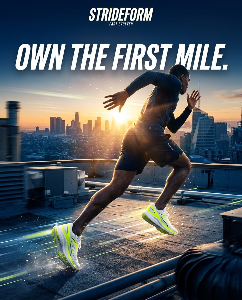 Strideform Own the First Mile Rooftop Runner Ad